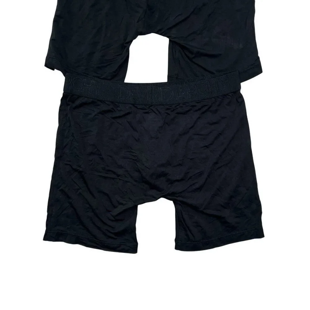 David‎ Archy Men's Size Small Black 2 Pack Bamboo Boxer Briefs